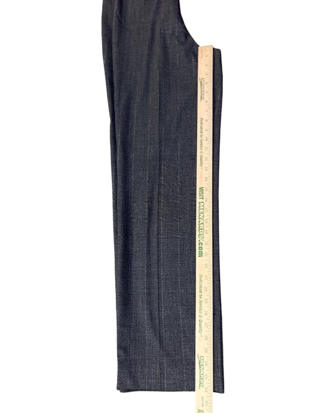 Vintage Worthington Womens 10T Tall Gray Plaid Dress Pants Metallic Stretch Used - Picture 8 of 13